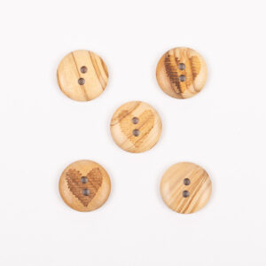 Nööp Drops Puit Süda 15mm 814
