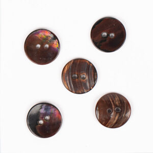 Nööp Drops Teokarbist pärlmutter pruun 18mm